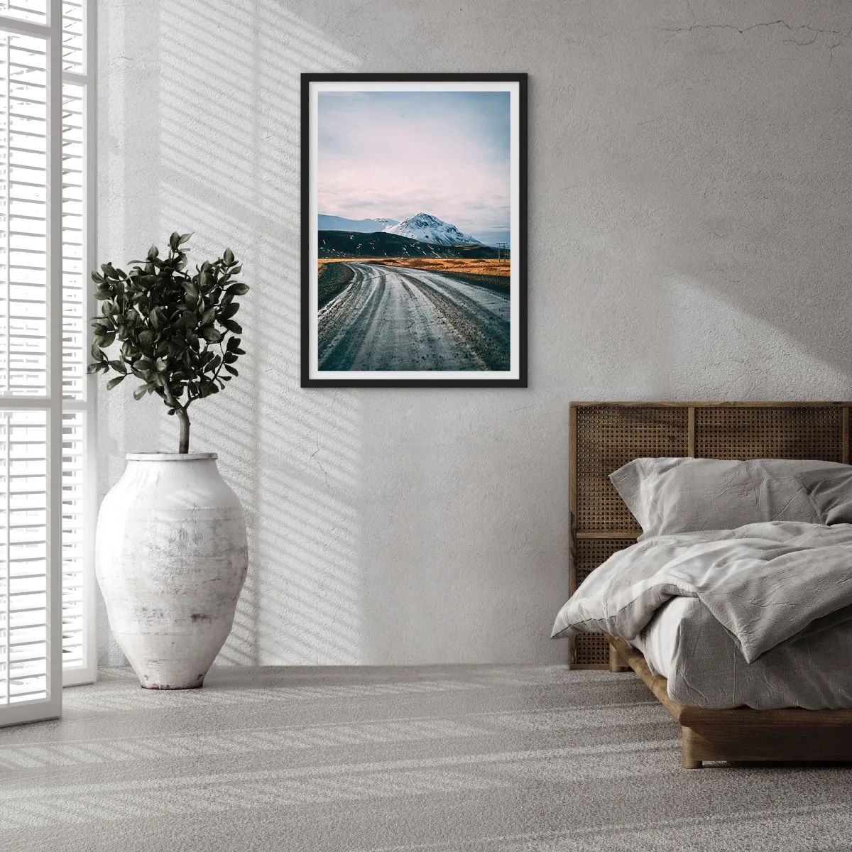 Póster en marco negro - En el ambiente islandés - 40x50 cm