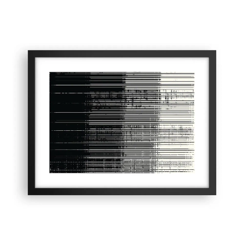 Póster en marco negro - Ondas y vibraciones - 40x30 cm
