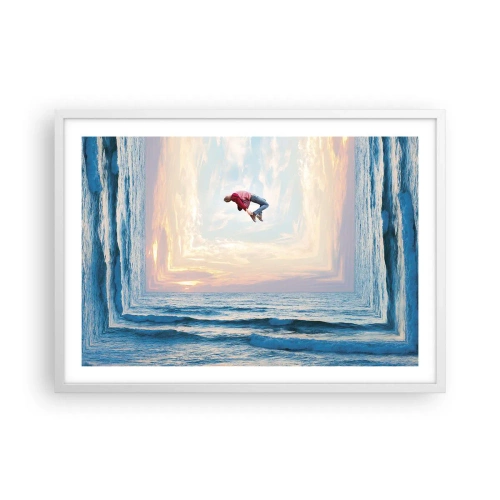 Póster en marco blanco - A otra dimensión - 70x50 cm