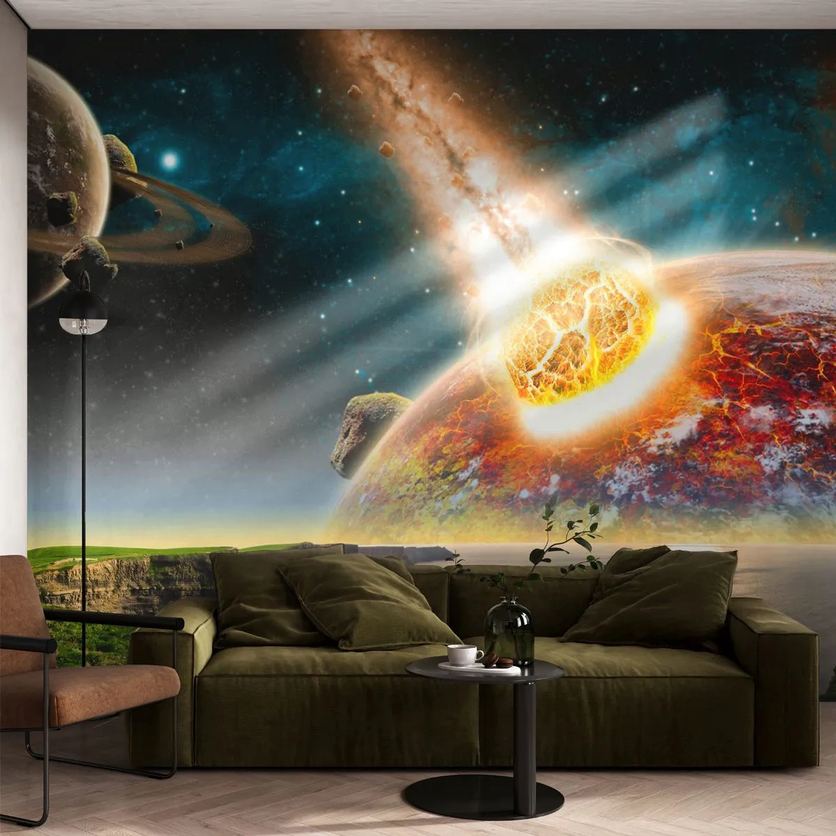 Fotomural Standard Eco - Drama cósmico - Abstracción, Paisaje, Cosmos - 400x280 cm