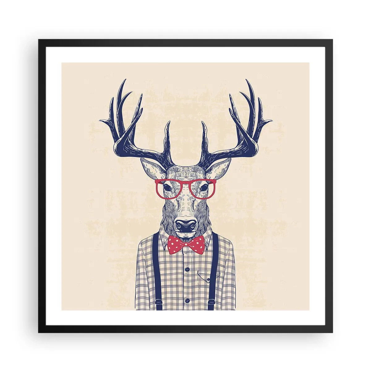 Póster en marco negro - Una extravagancia lúdica - 60x60 cm