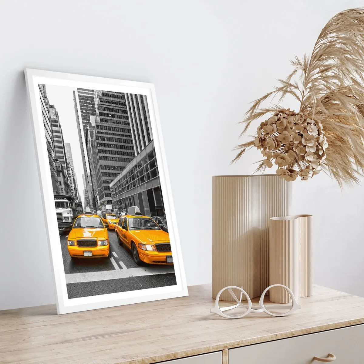Póster en marco blanco - Nosotros somos los que damos color a la ciudad - 50x70 cm