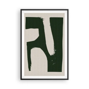 Póster en marco negro - Bahías de blanco - 61x91 cm