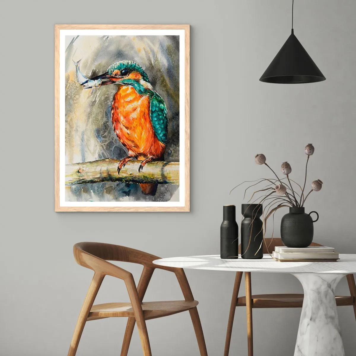 Póster en marco roble claro - La ley de la naturaleza - 40x50 cm