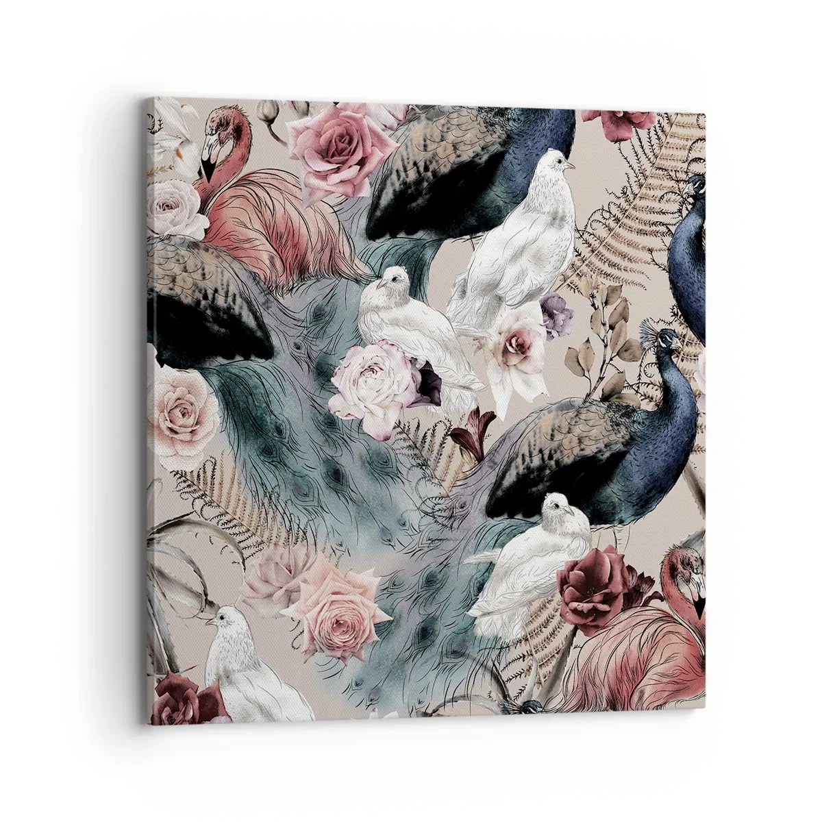 Cuadro sobre lienzo - Impresión de Imagen - En un jardín de palacio - 70x70 cm