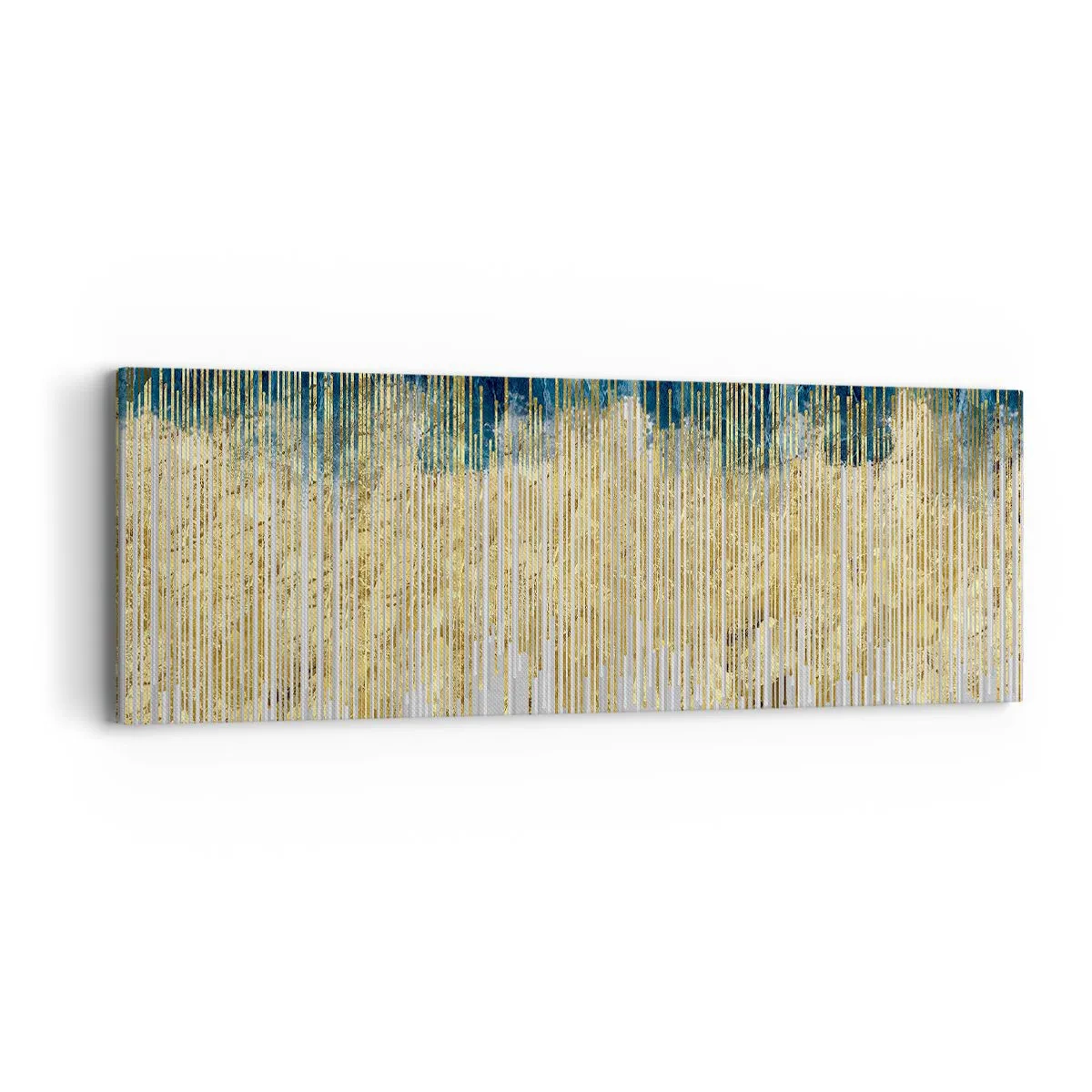 Cuadro sobre lienzo - Impresión de Imagen - Frontera de líneas doradas - 90x30 cm