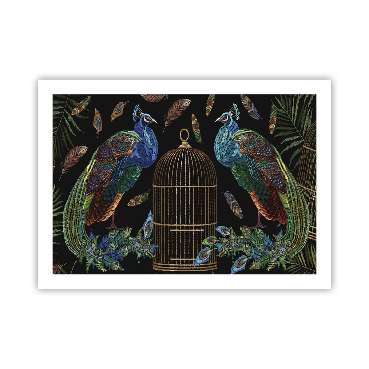 Póster - Con plumajes reales - 70x50 cm