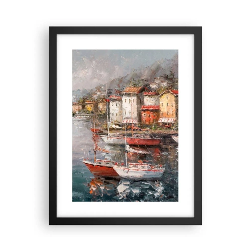 Póster en marco negro - Un refugio romántico - 30x40 cm