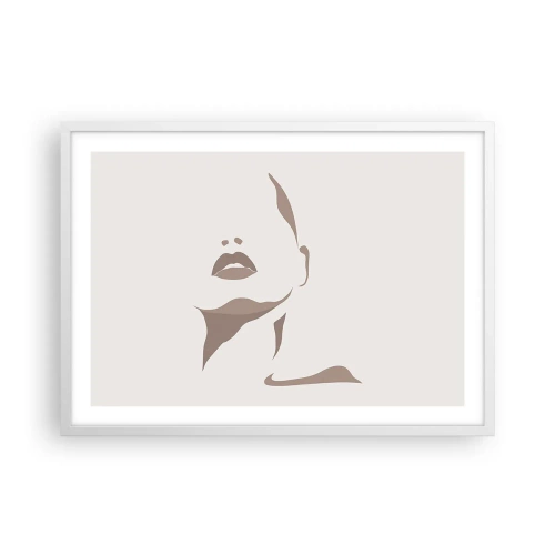 Póster en marco blanco - Creación a partir de la luz y la sombra - 70x50 cm