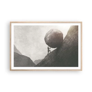 Póster en marco roble claro - Creo, contra toda esperanza - 91x61 cm