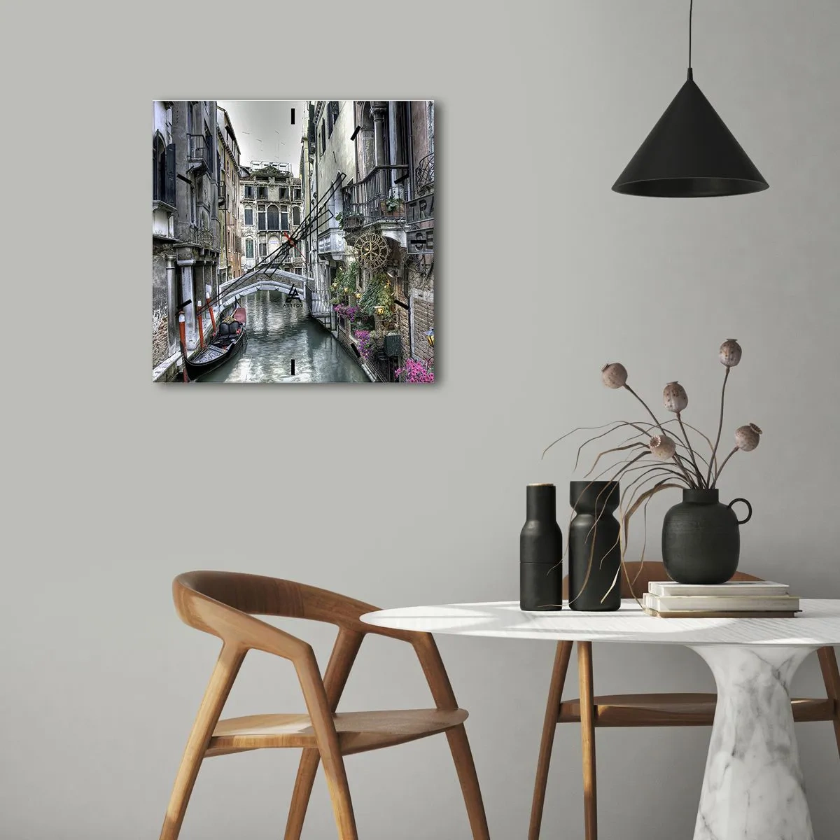 Reloj de pared - Reloj de vidrio - Durante siglos, un sueño - 40x40 cm