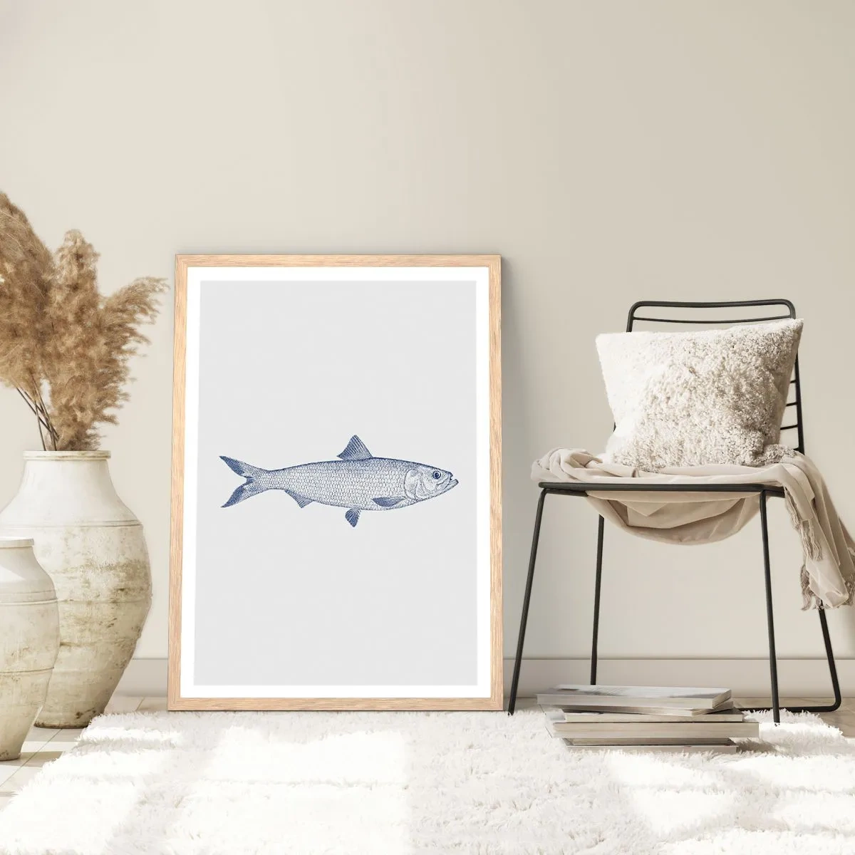 Póster en marco roble claro - Saludos desde los mares del norte - 40x50 cm