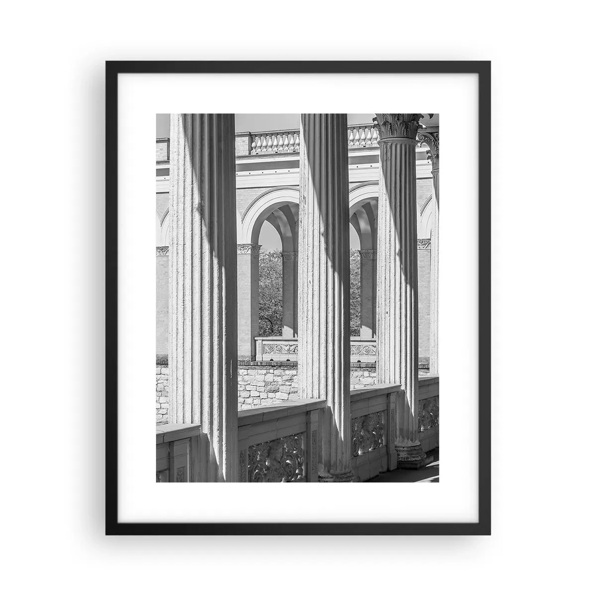 Póster en marco negro - Galería soleada - 40x50 cm