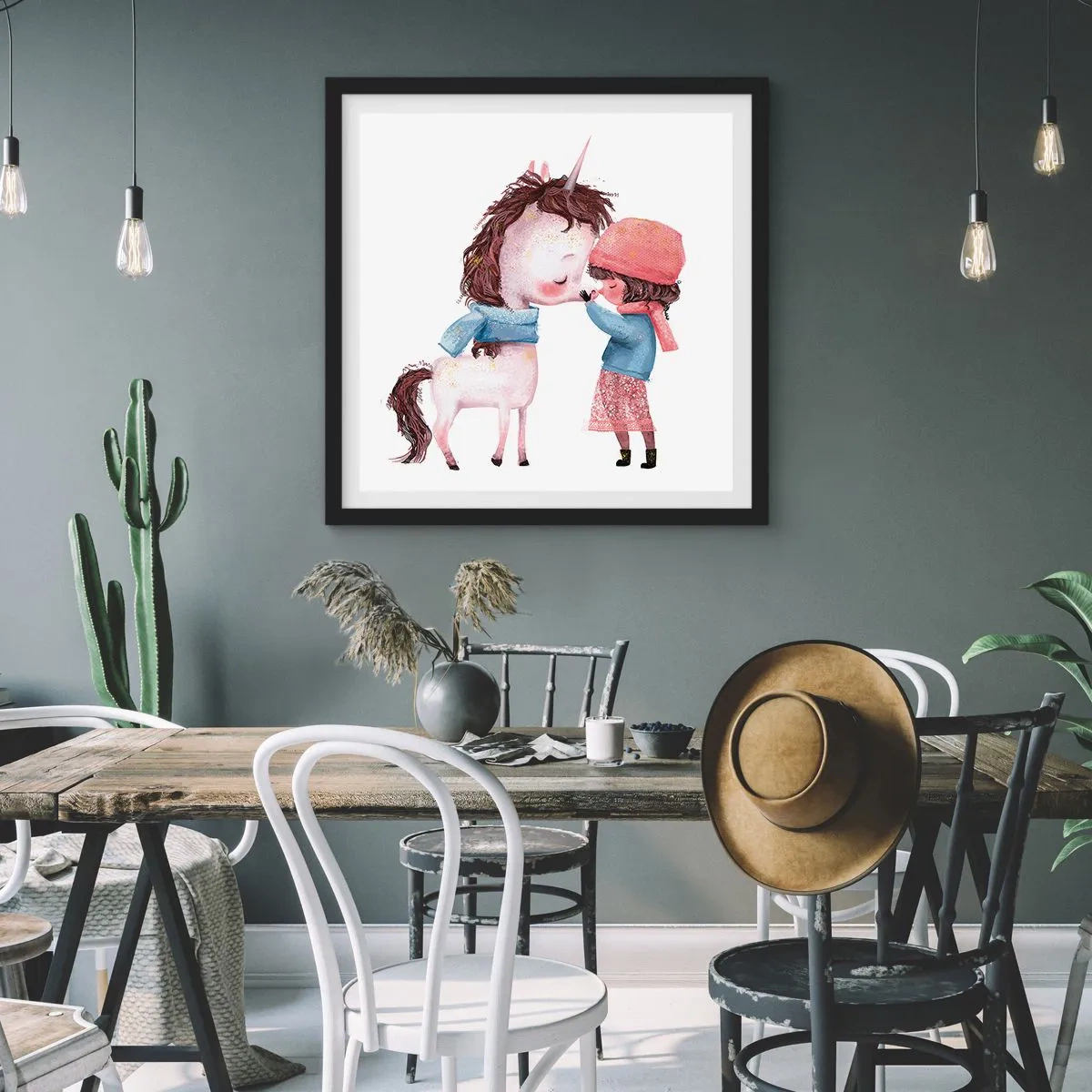 Póster en marco negro - Un cuento de invierno - 50x50 cm