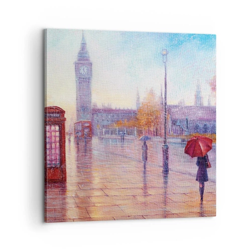 Cuadro sobre lienzo - Impresión de Imagen - Un día de otoño en Londres - 60x60 cm
