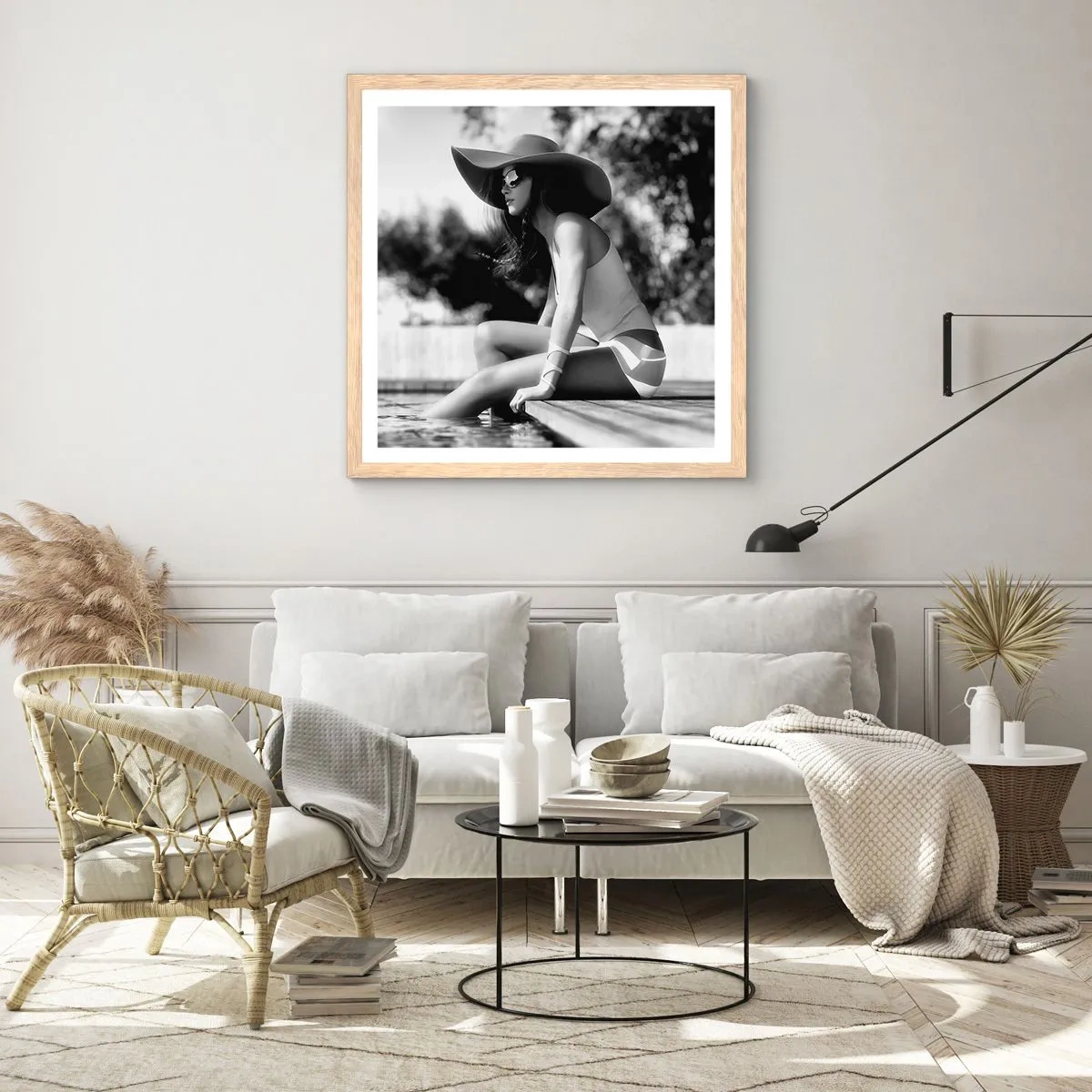 Póster en marco roble claro - Un sueño de verano - 50x50 cm