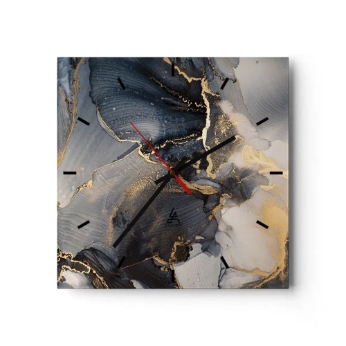 Reloj de pared - Reloj de vidrio - La vida de una piedra - 40x40 cm