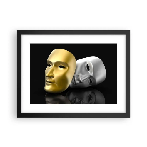 Póster en marco negro - La vida es un teatro - 40x30 cm