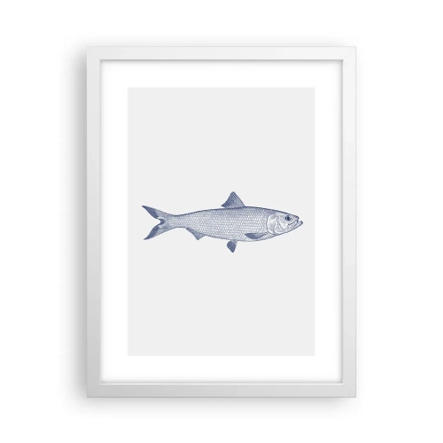 Póster en marco blanco - Saludos desde los mares del norte - 30x40 cm