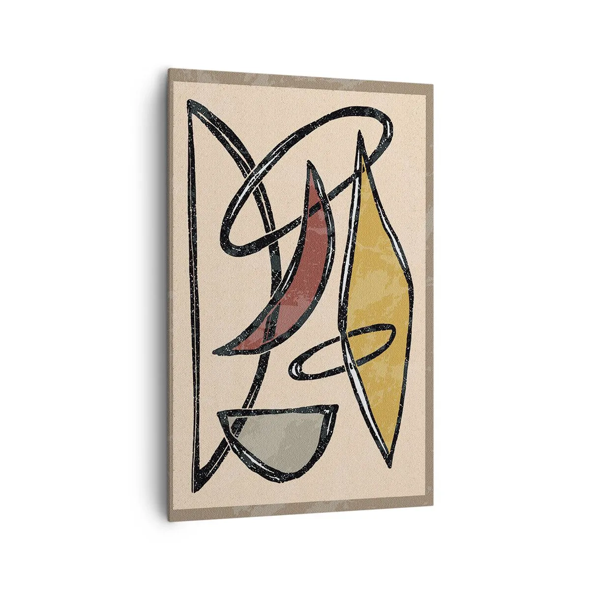 Cuadro sobre lienzo - Impresión de Imagen - Composición: arcos y óvalos - 80x120 cm