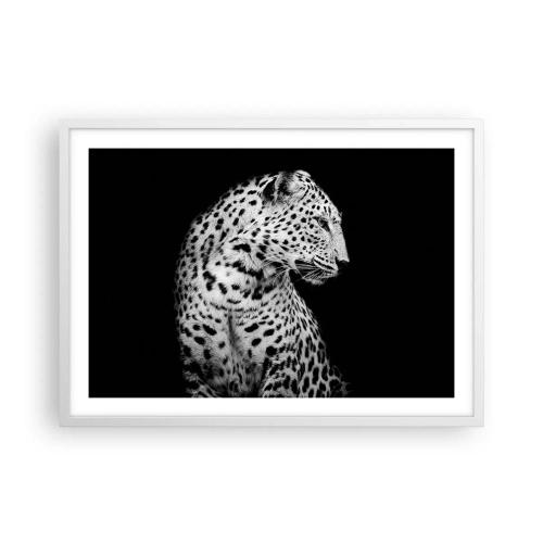 Póster en marco blanco - El perfil derecho es perfecto - 70x50 cm