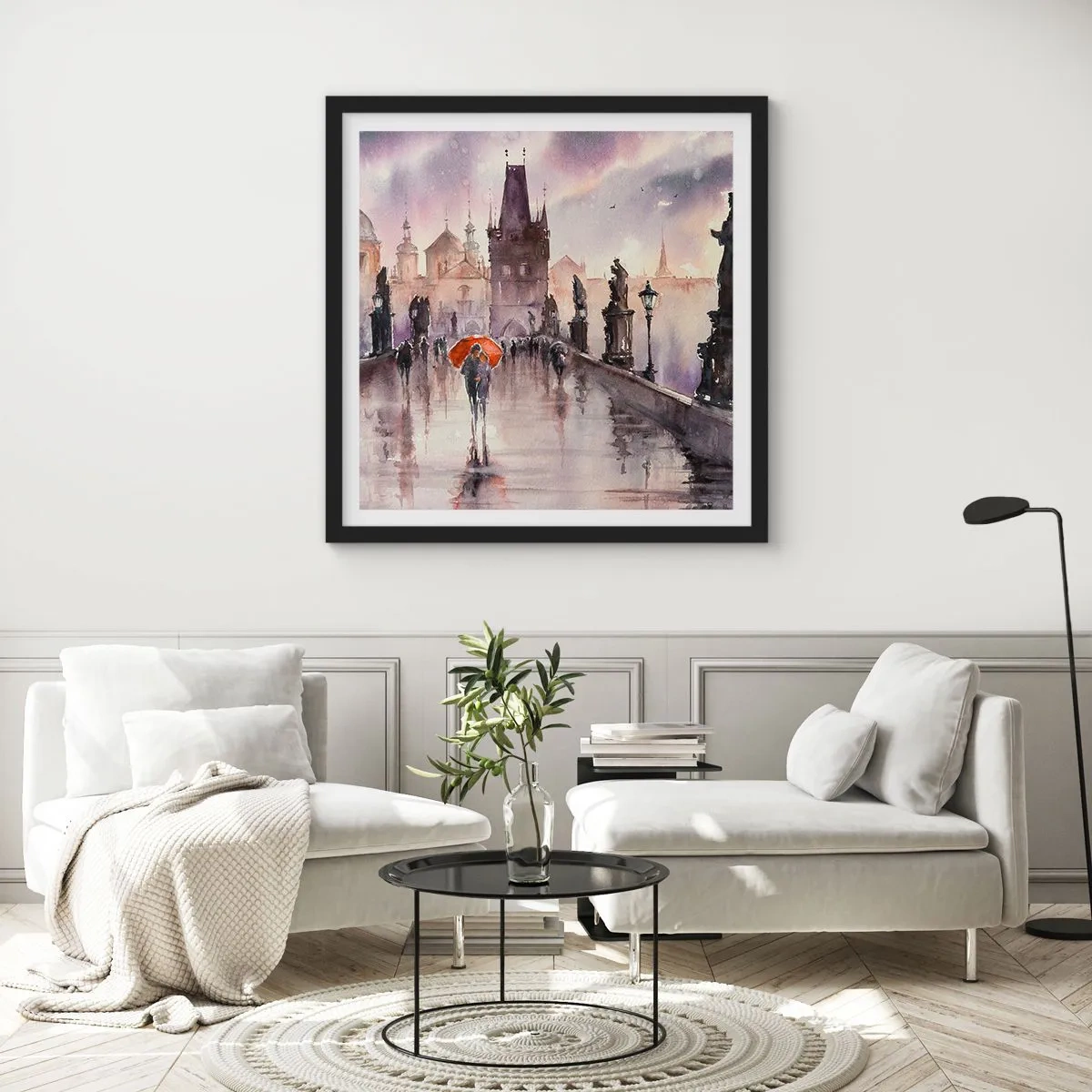 Póster en marco negro - La gente no cambia - 40x40 cm