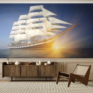 Fotomural Premium Canvas - Su tiempo nunca pasará - Mar, Velero, Barco - 350x256 cm