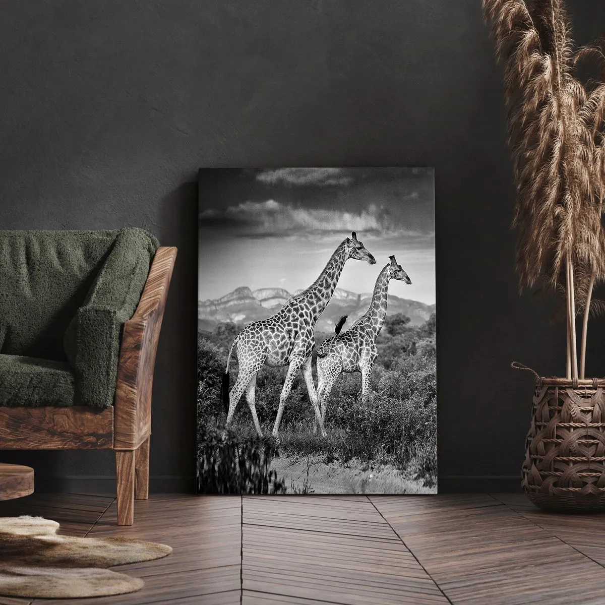 Cuadro sobre lienzo - Impresión de Imagen - La clase alta de África - 45x80 cm