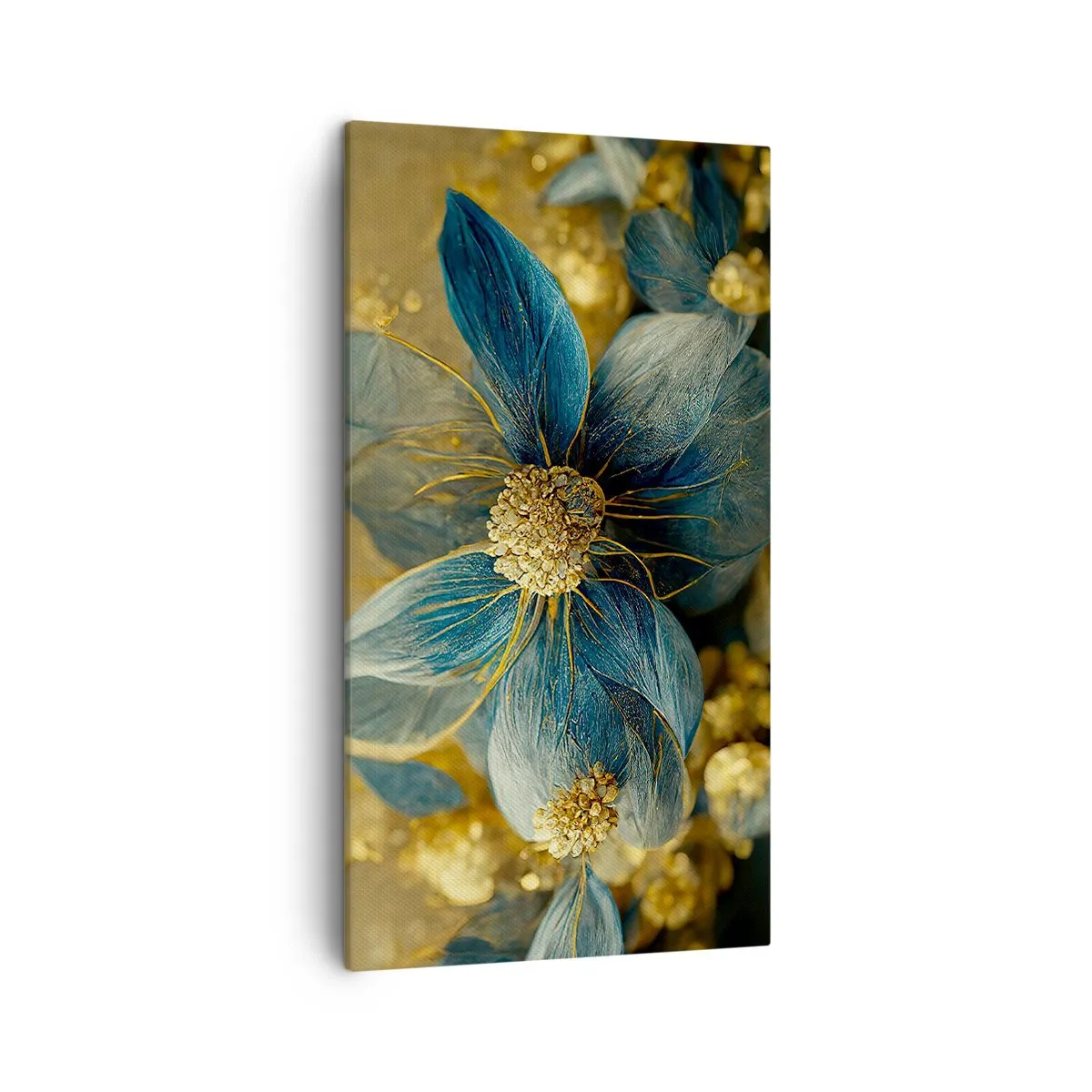 Cuadro sobre lienzo - Impresión de Imagen - Flor de oro - 45x80 cm