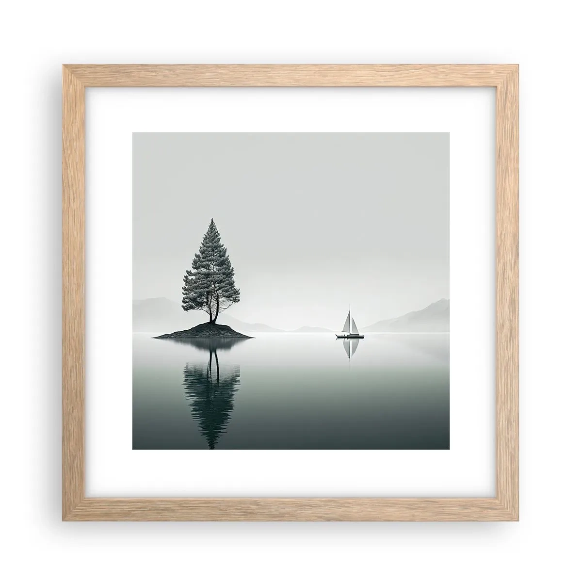 Póster en marco roble claro - Un sueño hecho realidad - 30x30 cm