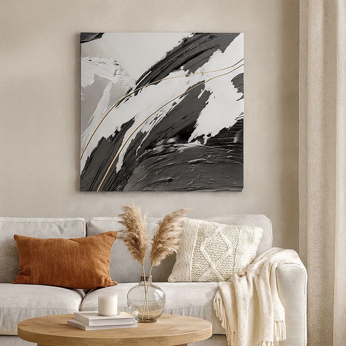 Cuadro sobre lienzo - Impresión de Imagen - Abstracción con estilo - 30x30 cm