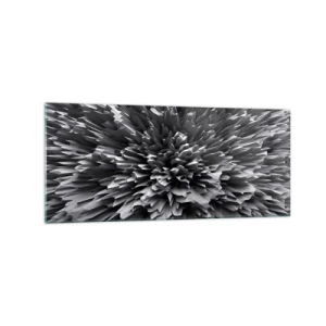 Cuadro sobre vidrio - Impresiones sobre Vidrio - Estructura abstracta en tonos de gris - 120x50cm - No puede ser más afilado - Decoración de pared moderna para salón y dormitorio ARTTOR