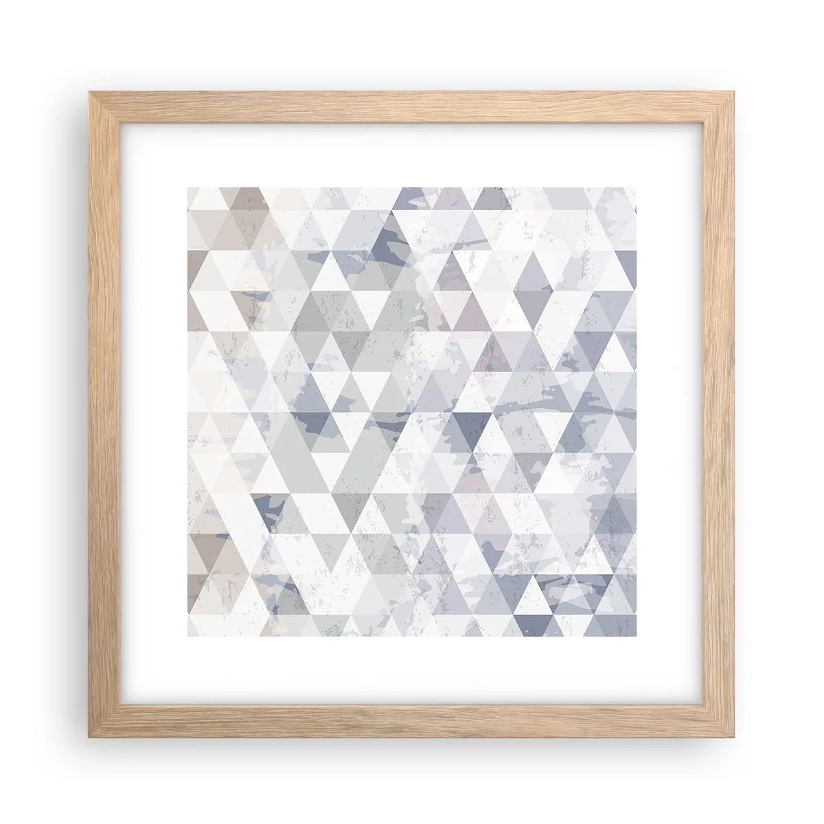 Póster en marco roble claro - A ritmo de triángulo - 30x30 cm