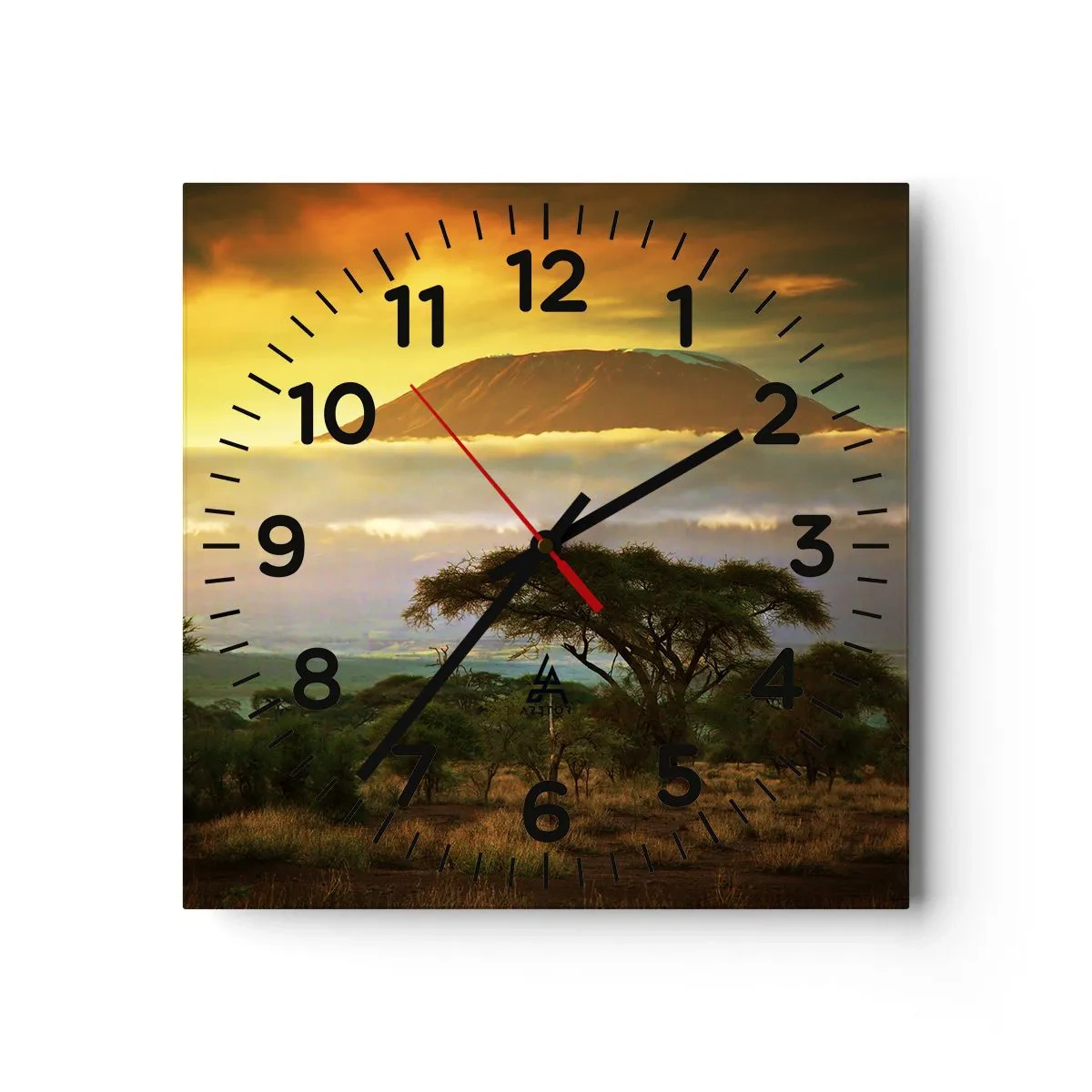 Reloj de pared - Reloj de vidrio - El sueño del viajero - 30x30 cm
