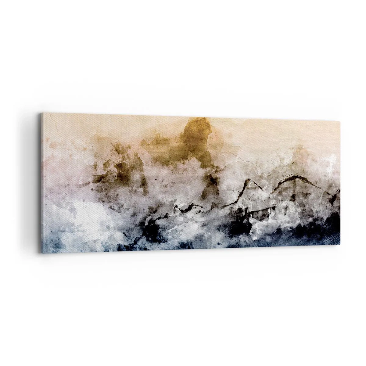 Cuadro sobre lienzo - Impresión de Imagen - Hundido en una nube de niebla - 100x40 cm