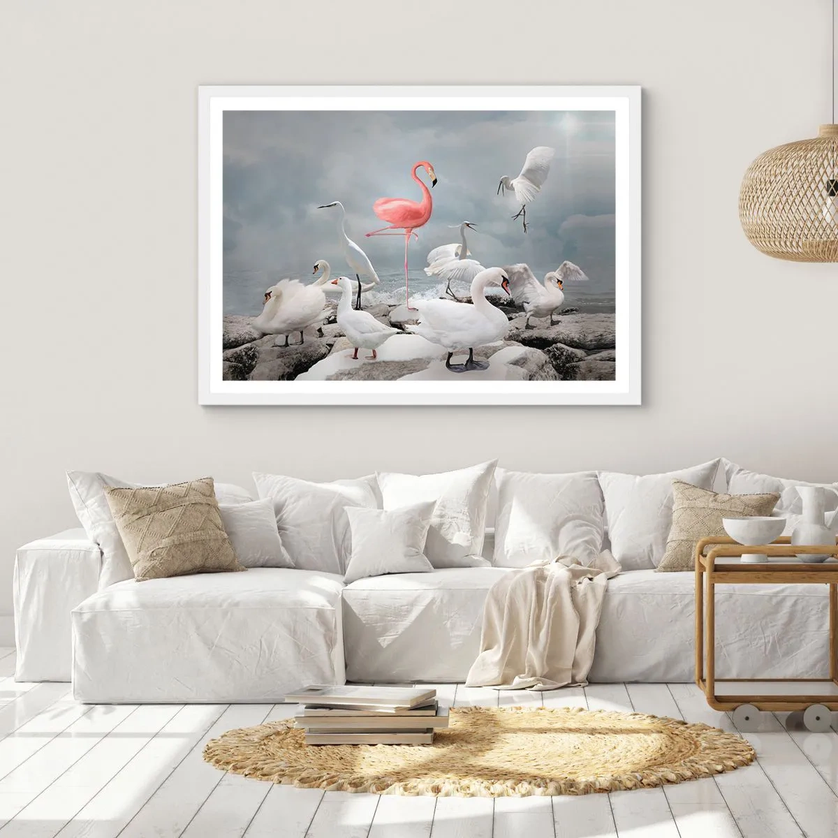 Póster en marco blanco - ¿De dónde vengo? - 100x70 cm