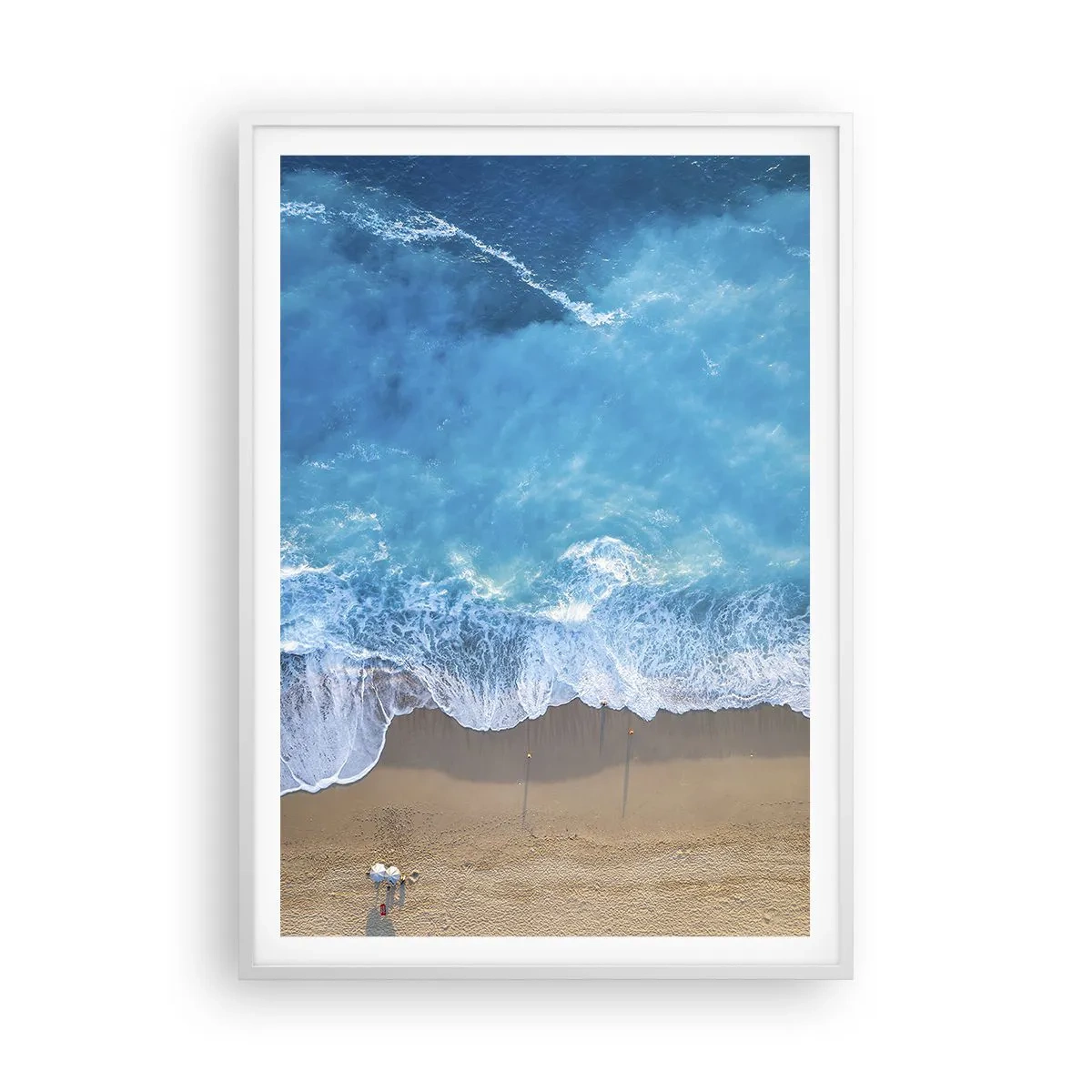 Póster en marco blanco - El poder del azul - 70x100 cm