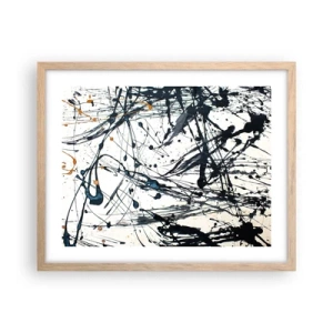 Póster en marco roble claro - ¿Con o sin sentido? - 50x40 cm