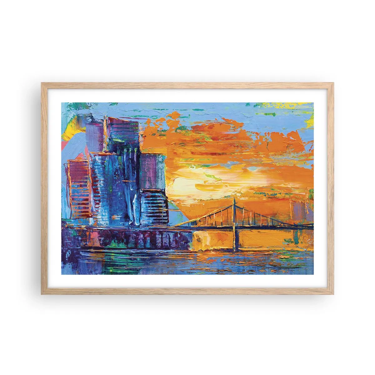 Póster en marco roble claro - Cultura y naturaleza - 70x50 cm