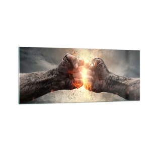 Cuadro sobre vidrio - Impresiones sobre Vidrio - La lucha comienza - 100x40 cm