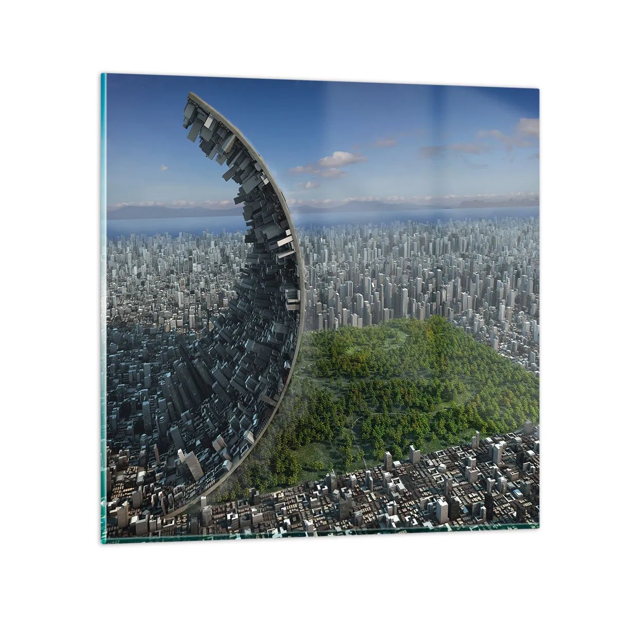 Cuadro sobre vidrio - Impresiones sobre Vidrio - La naturaleza es eterna - 50x50 cm