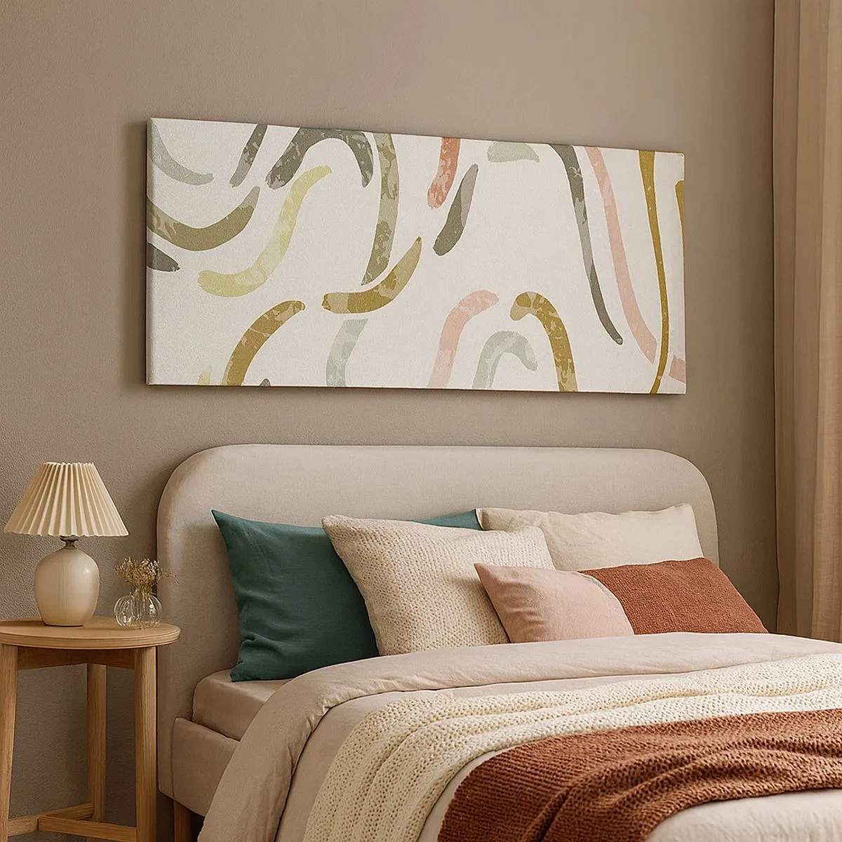 Cuadro sobre lienzo - Impresión de Imagen - La alegre danza de la abstracción - 100x40 cm