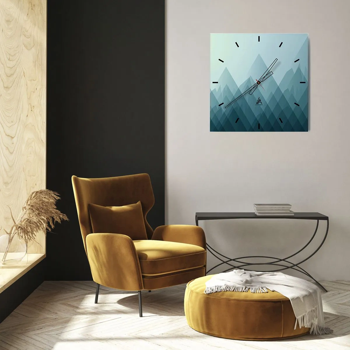 Reloj de pared - Reloj de vidrio - Grande, mayor, el mayor - 30x30 cm