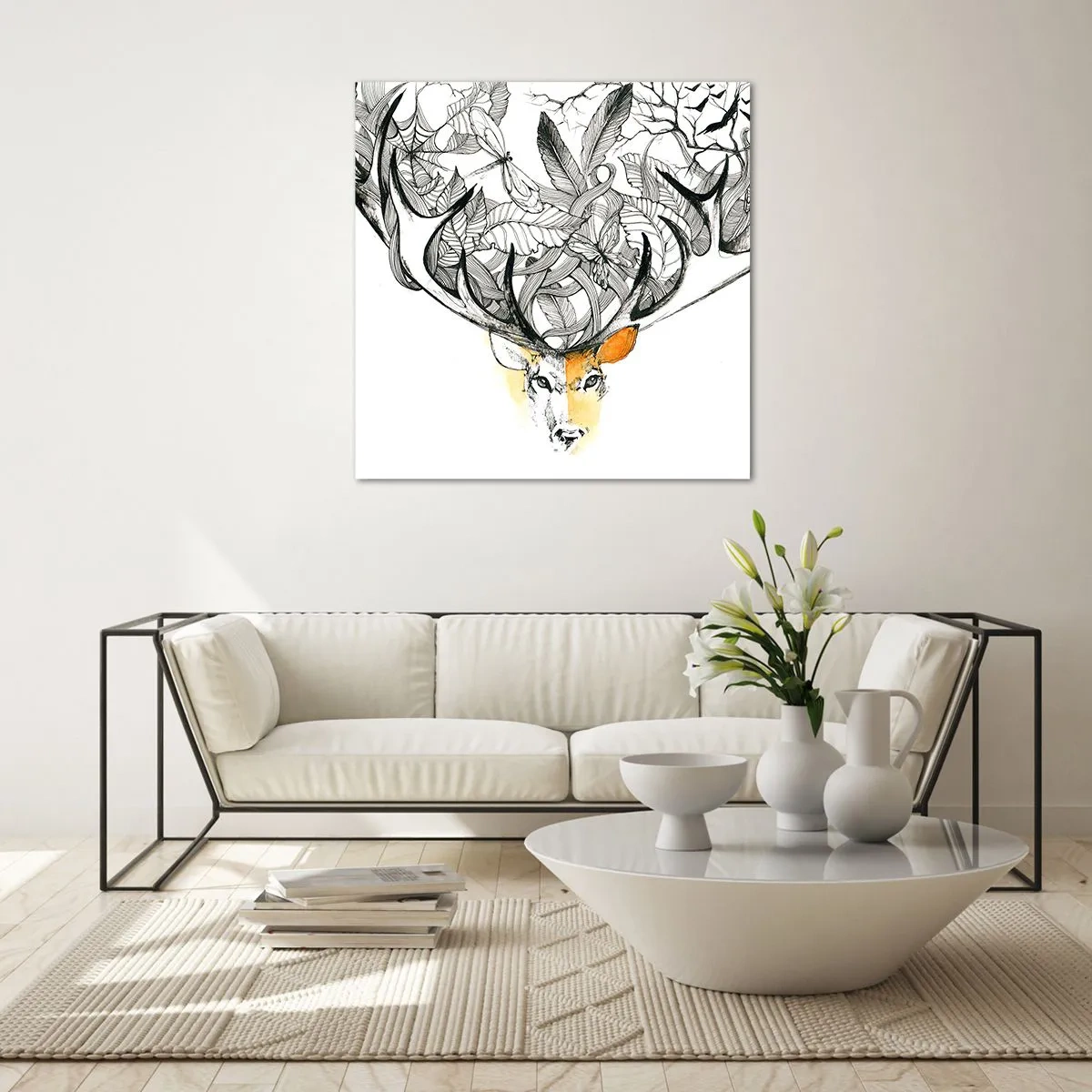 Cuadro sobre vidrio - Impresiones sobre Vidrio - Cuernos de la abundancia - 40x40 cm