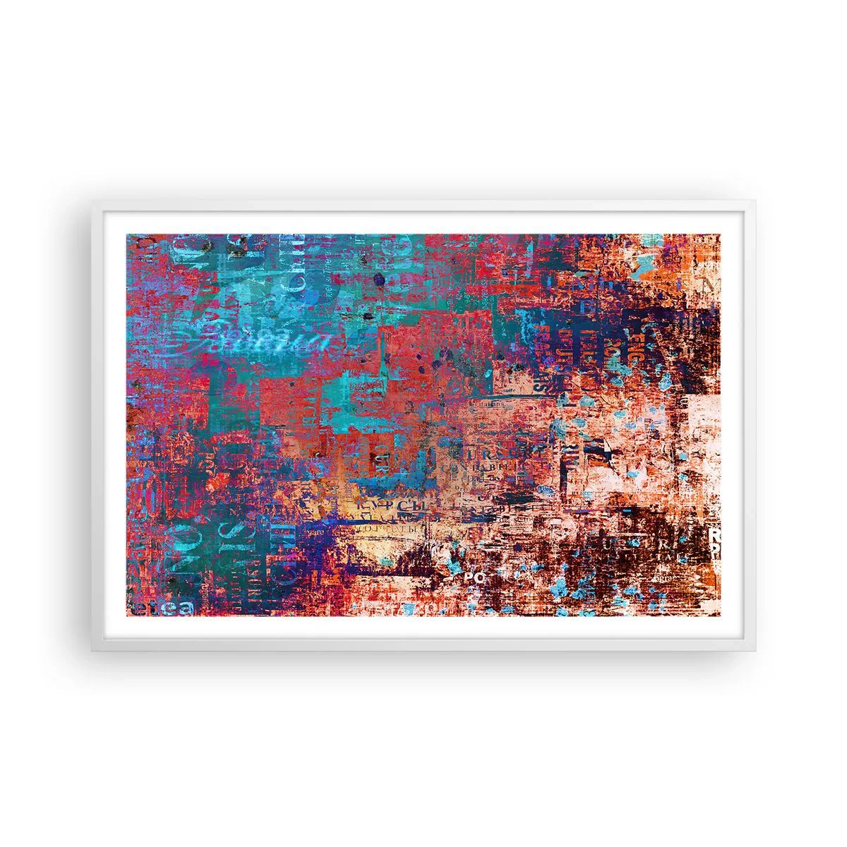 Póster en marco blanco - Memoria y olvido - 91x61 cm