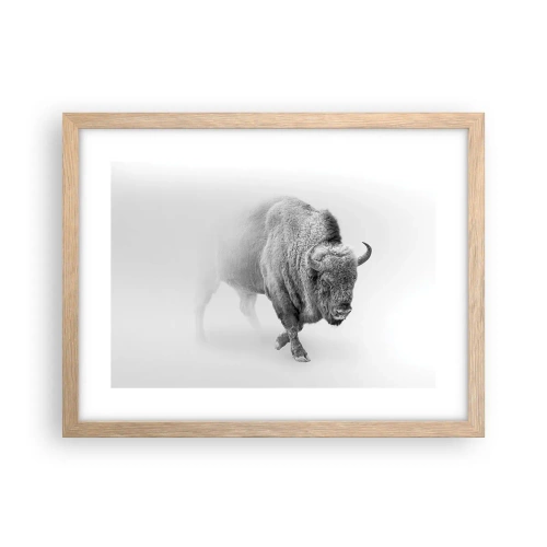 Póster en marco roble claro - Rey de la pradera - 40x30 cm