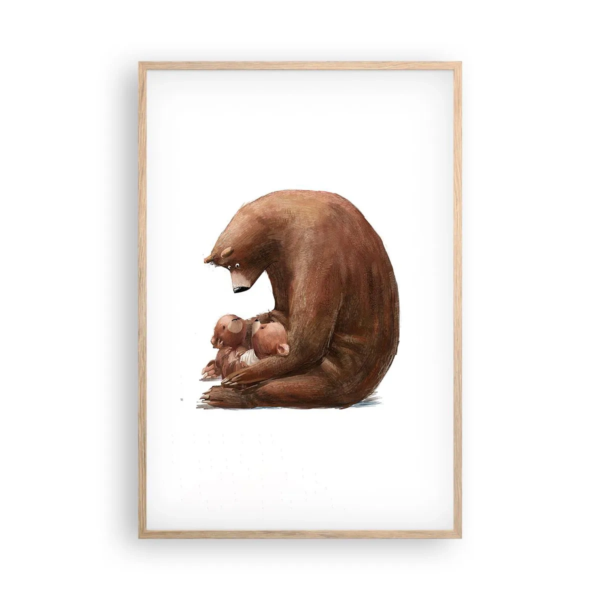 Póster en marco roble claro - Dulces sueños, niños - 61x91 cm