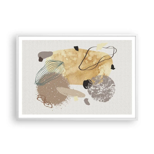 Póster en marco blanco - Plumología aplicada - 100x70 cm