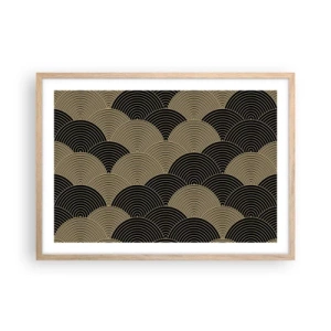 Póster en marco roble claro - Multiplicación de la unidad - 70x50 cm