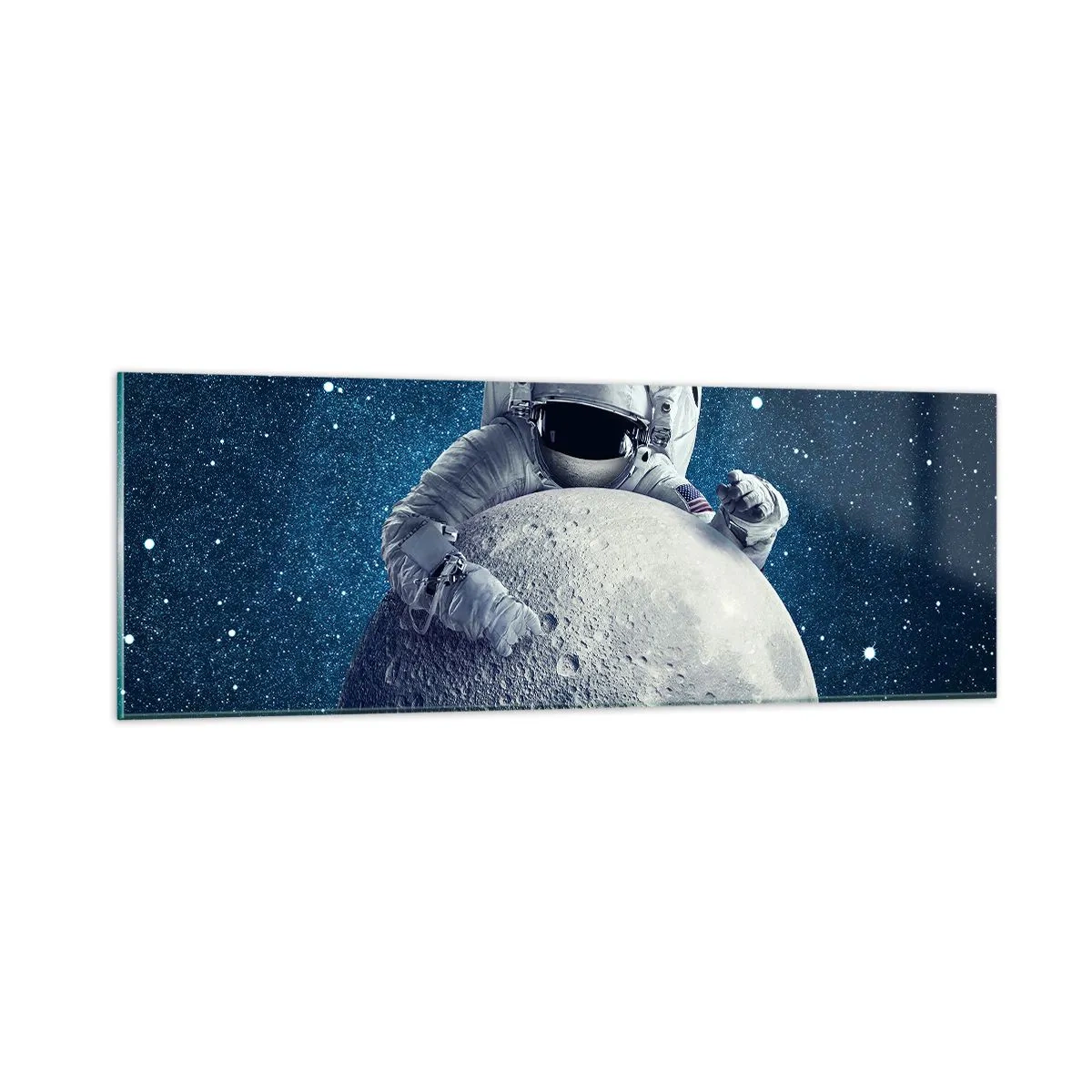 Cuadro sobre vidrio - Impresiones sobre Vidrio - Bromista espacial - 90x30 cm